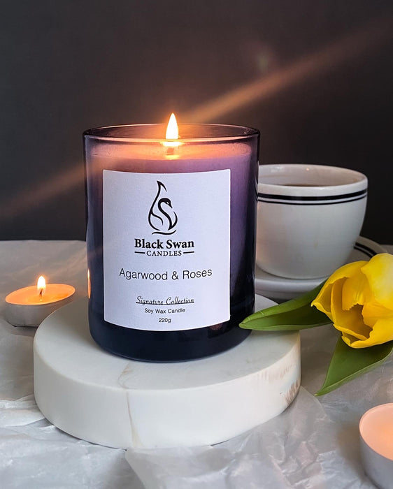 Scented Candle - Agarwood & Roses