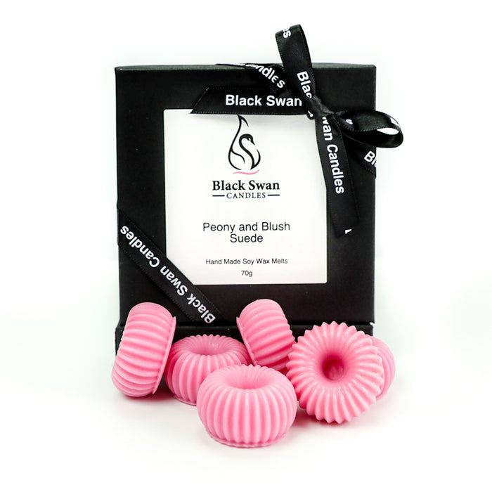 Black Swan Candles - Peony & Blush Suede Wax Melts