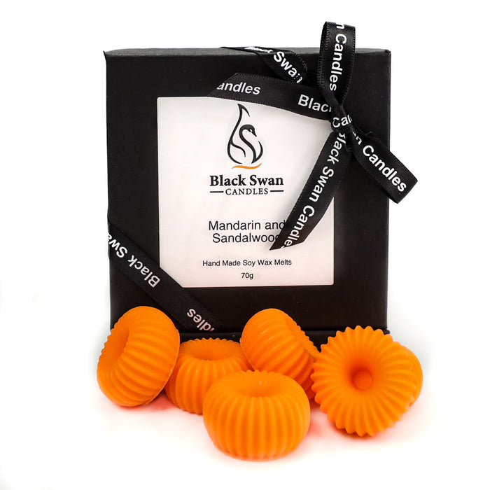 Black Swan Candles - Mandarin and Sandalwood Wax Melts